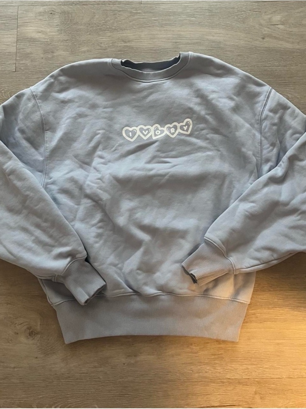 Ivory World pastel blue sweatshirt